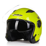Helmet motorcycle open face capacete para motocicleta cascos para moto racing Jiekai motorcycle vintage helmets with dual lens