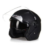 Helmet motorcycle open face capacete para motocicleta cascos para moto racing Jiekai motorcycle vintage helmets with dual lens