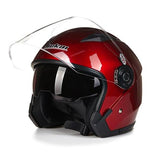 Helmet motorcycle open face capacete para motocicleta cascos para moto racing Jiekai motorcycle vintage helmets with dual lens