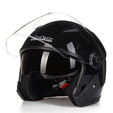 Helmet motorcycle open face capacete para motocicleta cascos para moto racing Jiekai motorcycle vintage helmets with dual lens