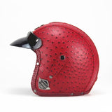 Free shipping PU Leather Harley Helmets 3/4 Motorcycle Chopper Bike helmet open face vintage motorcycle helmet with goggle mask