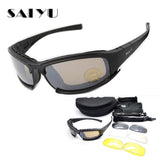 SAIYU X7 Military Goggles Bullet-proof Army C6 Polarized Sunglasses 4 Lens Hunting Shooting Airsoft Cycling Motorcycle Glasses