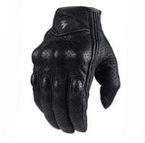 Retro Pursuit Perforated Real Leather Motorcycle Gloves Moto Waterproof Gloves Motorcycle Protective Gears Motocross Gloves gift
