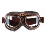 Motorcycle Goggles Glasses Vintage Motocross Classic Goggles Retro Aviator Pilot Cruiser Steampunk ATV Bike UV Protection Copper