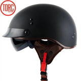 Original TORC T55 half face motorcycle helmet with internal controllable sunglasses DOT approved light weight chooper helmet