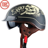 Original TORC T55 half face motorcycle helmet with internal controllable sunglasses DOT approved light weight chooper helmet