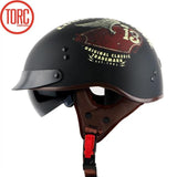 Original TORC T55 half face motorcycle helmet with internal controllable sunglasses DOT approved light weight chooper helmet