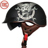 Original TORC T55 half face motorcycle helmet with internal controllable sunglasses DOT approved light weight chooper helmet