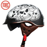 Original TORC T55 half face motorcycle helmet with internal controllable sunglasses DOT approved light weight chooper helmet