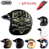 Motorcycle Helmet Harley Retro Helmets Chopper Vintage Moto Helmet Open Face Old School Casco Summer Casque DOT Approval SM512