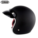 Motorcycle Helmet Harley Retro Helmets Chopper Vintage Moto Helmet Open Face Old School Casco Summer Casque DOT Approval SM512