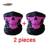 HEROBIKER Motorcycle Mask Summer Balaclava 2 pieces Skull Ghost Maske Biker Motor Face Shield Windproof Outdoor Face Masks Scarf