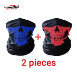 HEROBIKER Motorcycle Mask Summer Balaclava 2 pieces Skull Ghost Maske Biker Motor Face Shield Windproof Outdoor Face Masks Scarf