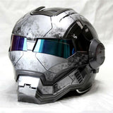 NEW Gray MASEI IRONMAN Iron Man helmet motorcycle helmet retro half helmet open face helmet 610 ABS casque motocross